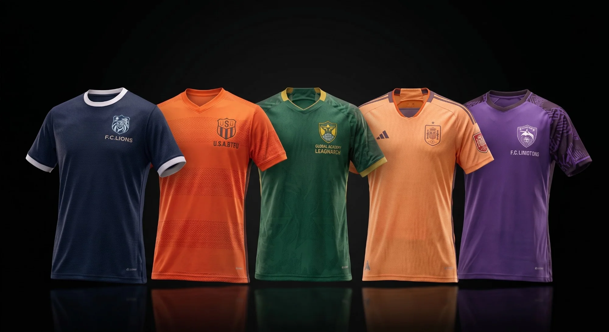 18 camisetas con escudo y nombre